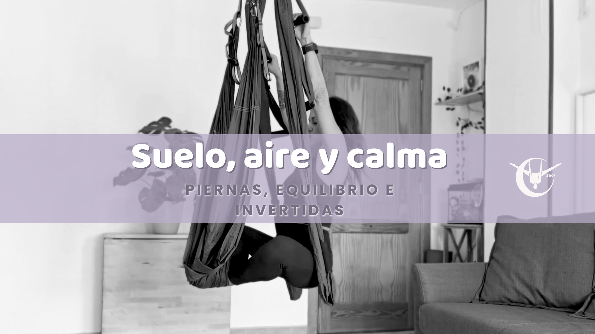 Clase online de yoga aéreo: piernas, equilibrio e invertidas